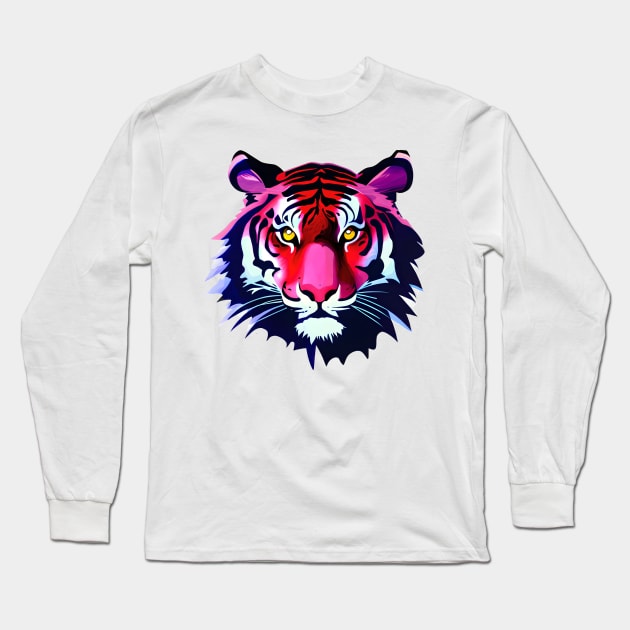 Tigre Couleurs 01 Long Sleeve T-Shirt by Vamamoi Créations